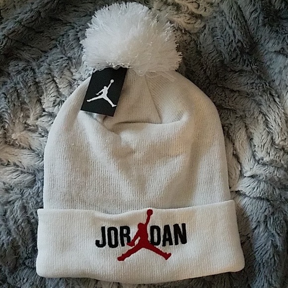 white jordan beanie